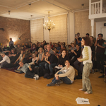 Audience members at WeisAcres - <a href="https://cathyweis.org/calendar/sundays-on-broadway-douglas-dunn-dancers/" target="outside">October 25, 2015</a> <br/>Photo by Anja Hitzenberger