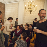 Audience members at WeisAcres —
<a href="https://cathyweis.org/calendar/sundays-on-broadway-cathy-weis-and-juliette-mapp/" target="outside">November 22, 2015</a><br/>
Photo by Anja Hitzenberger